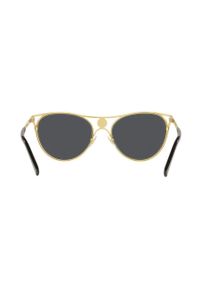 VERSACE - Versace okulary przeciwsłoneczne damskie kolor złoty. Kolor: złoty #9