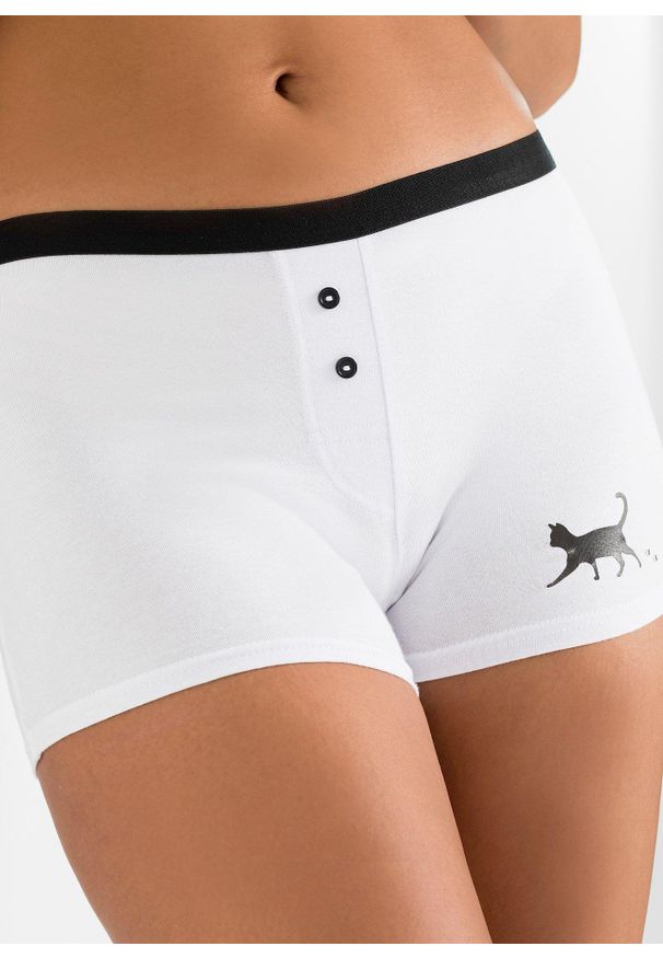 bonprix - Bokserki damskie (4 pary). Kolor: czarny