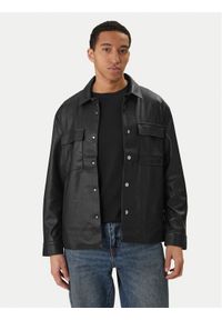 Calvin Klein Jeans Kurtka z imitacji skóry LV04RE404G Czarny Regular Fit. Kolor: czarny. Materiał: skóra #1