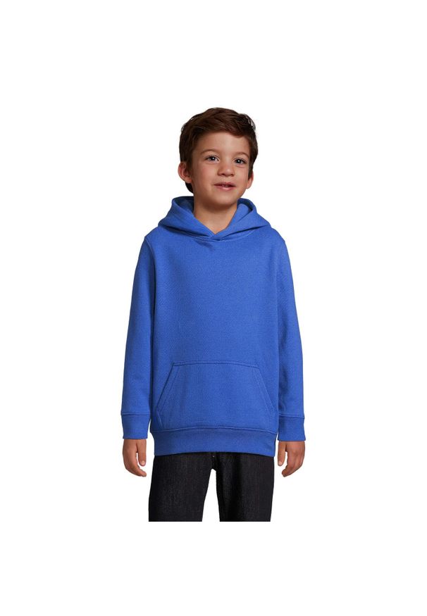 SOL'S - Bluza Z Kapturem Condor Dla Dzieci. Typ kołnierza: kaptur. Kolor: niebieski