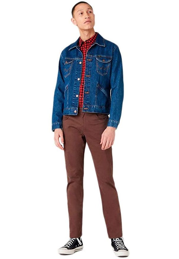 Wrangler - SPODNIE MĘSKIE WRANGLER GREENSBORO COCO BROWN W15QW3H07 112127108