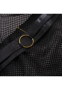 Intica - Body z siateczki z okrągłymi klamrami na wieczorne wyjścia Salvatora. Kolor: czarny. Materiał: materiał #7