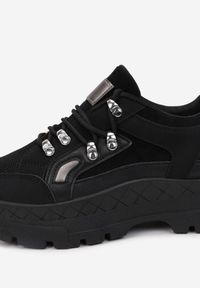 Renee - Czarne Sneakersy Olitheme. Okazja: na co dzień. Kolor: czarny. Materiał: materiał. Szerokość cholewki: normalna #3
