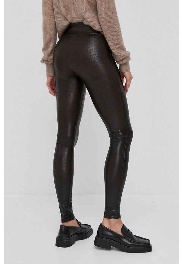 Spanx - Legginsy. Kolor: brązowy. Materiał: dzianina