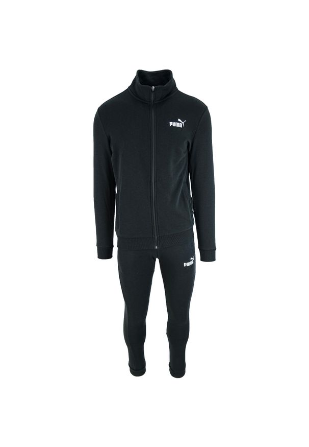 Dres piłkarski męski Puma Clean Sweat Suit. Kolor: biały, czarny, wielokolorowy. Materiał: dresówka. Sport: piłka nożna