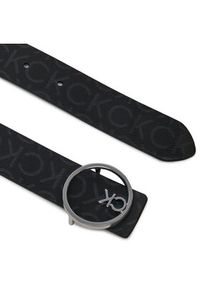 Calvin Klein Pasek Damski Ck Buckle Reversible Belt 3Cm K60K612359 Czarny. Kolor: czarny. Materiał: skóra