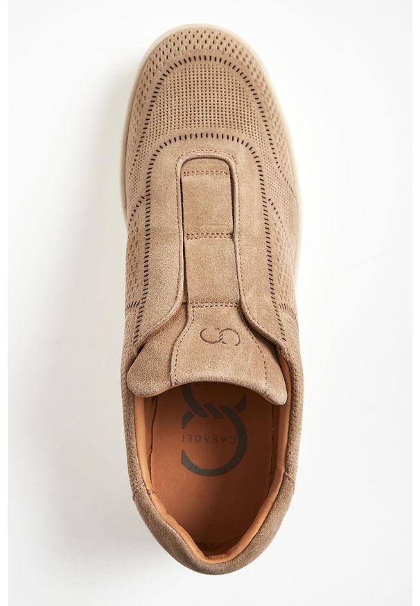 Sneakersy męskie zamszowe CESARE CASADEI. Materiał: zamsz
