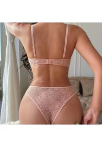 Intica - Koronkowy komplet bielizny dwuczęściowej z biustonoszem i majtkami Sophio. Kolor: zielony. Materiał: koronka. Wzór: aplikacja, koronka #4