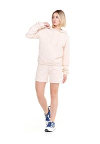 LEONE 1947 APPAREL - Krótka bluza z kapturem Chic Boxing. Typ kołnierza: kaptur. Kolor: beżowy. Materiał: tkanina. Długość: krótkie. Sport: fitness