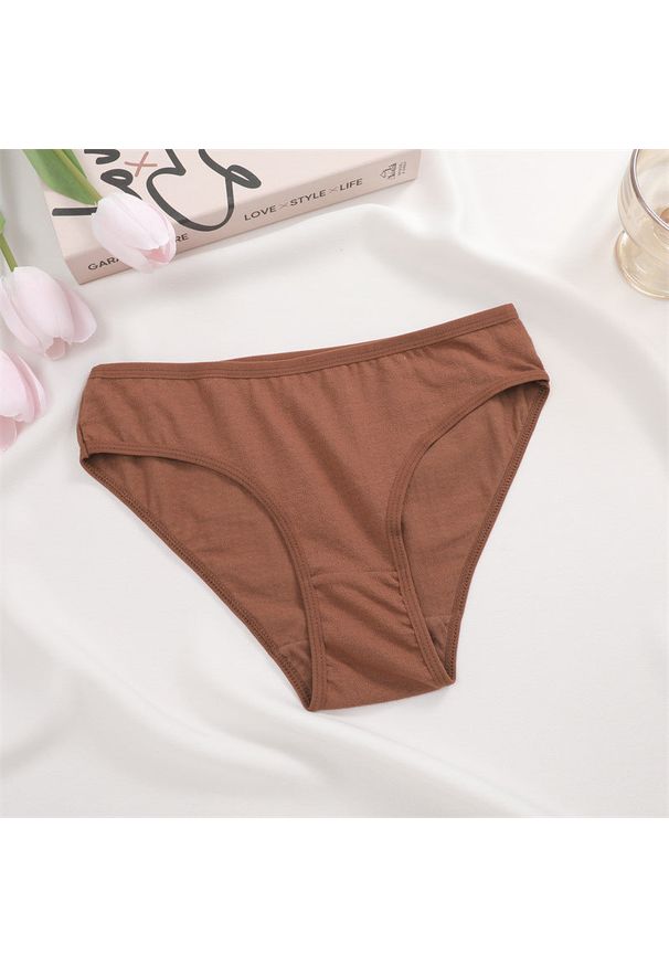 Intica - Figi gładkie dopasowane z wysokiej jakości materiałów Yongja. Kolor: brązowy. Materiał: materiał. Wzór: gładki