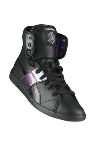 Buty do chodzenia damskie Reebok Top Down. Wysokość cholewki: za kostkę. Zapięcie: sznurówki. Kolor: fioletowy, czarny, wielokolorowy. Materiał: materiał, skóra. Szerokość cholewki: normalna. Sport: turystyka piesza