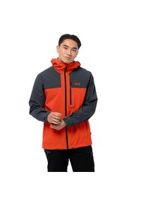 Kurtka uniwersalna męska Jack Wolfskin 11140513048. Typ kołnierza: kaptur. Kolor: pomarańczowy. Materiał: syntetyk. Styl: klasyczny #1