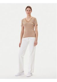 TOMMY HILFIGER - Tommy Hilfiger T-Shirt New Cody WW0WW40584 Brązowy Slim Fit. Kolor: brązowy #4