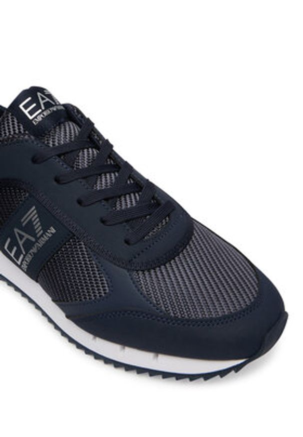 EA7 Emporio Armani Sneakersy 7X000337 AF18613 MZ592 Granatowy. Kolor: niebieski. Materiał: skóra