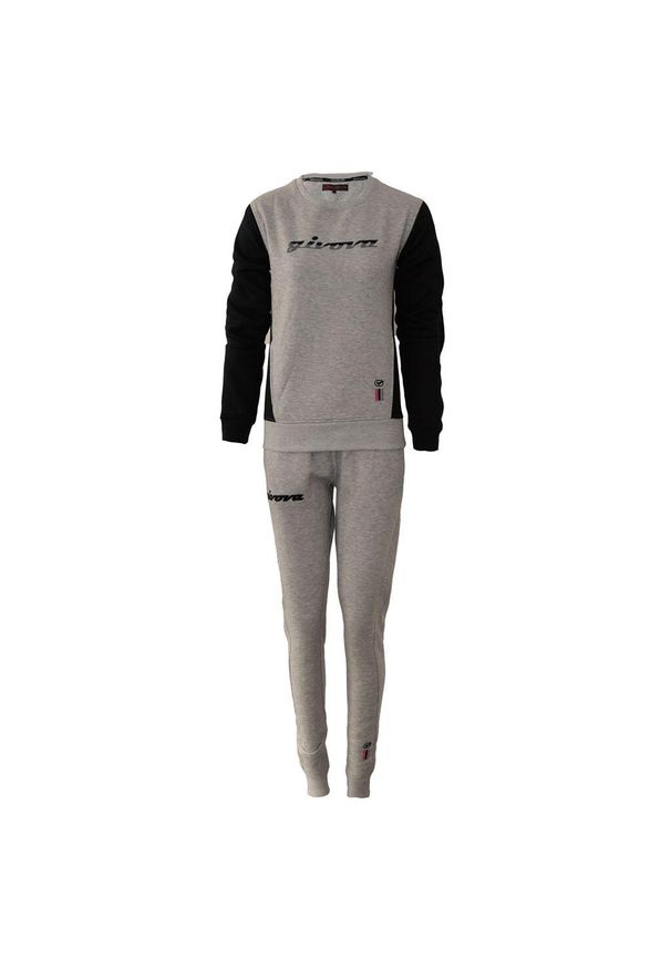 Givova - GIVOVA damski dres Felpa 102 G, rozmiar L. Kolor: wielokolorowy, biały, czarny. Materiał: dresówka