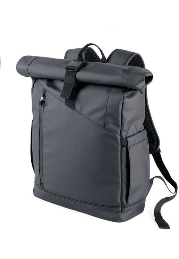 Troika - TROIKA Roll Top Rucksack TROIKA BLACK ROLL TOP