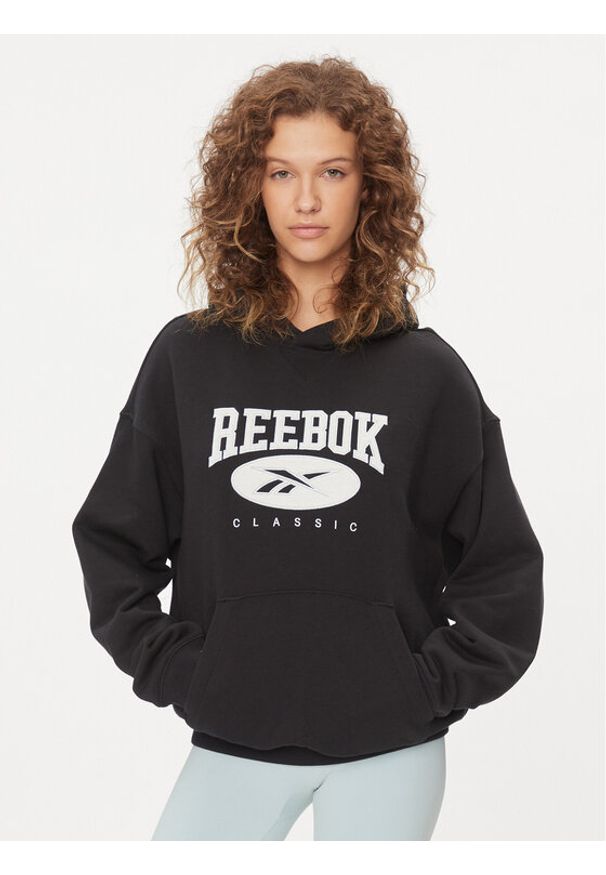 Reebok Bluza Classics Big Logo IL4633 Czarny Relaxed Fit. Kolor: czarny. Materiał: bawełna