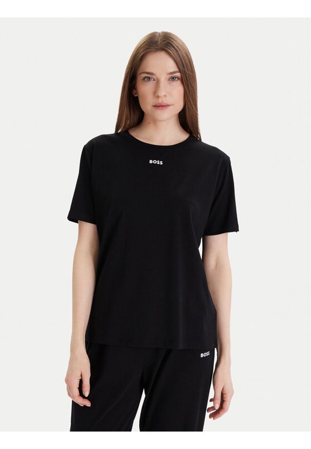 BOSS - Boss T-Shirt 50510322 Czarny Regular Fit. Kolor: czarny. Materiał: bawełna