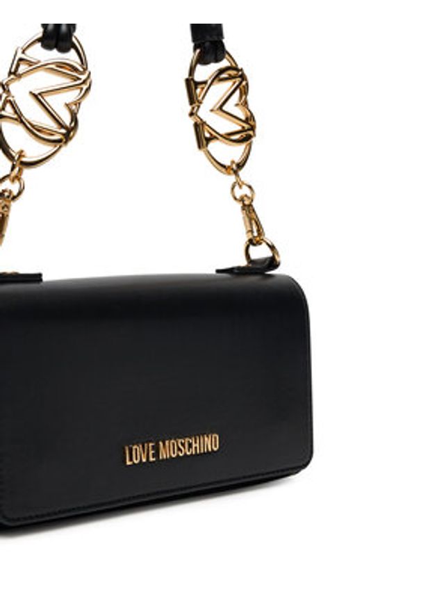 Love Moschino - LOVE MOSCHINO Torebka JC4051PP1NLF0000 Czarny. Kolor: czarny. Materiał: skórzane