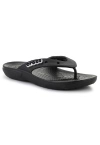 Japonki Crocs Classic Flip 207713-001 czarne. Kolor: czarny. Materiał: materiał