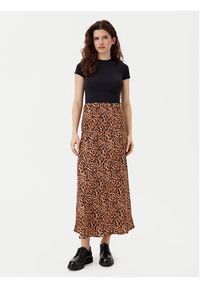 Pieces Spódnica midi Franan 17116541 Brązowy Regular Fit. Kolor: brązowy. Materiał: syntetyk #5