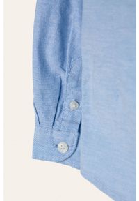 TOMMY HILFIGER - Tommy Hilfiger - Koszula dziecięca 86-176 cm. Typ kołnierza: button down. Kolor: niebieski. Materiał: tkanina, bawełna, elastan. Długość: długie. Wzór: gładki. Styl: elegancki #2
