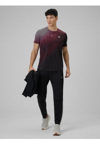 4f - 4F Koszulka treningowa regular szybkoschnąca męska - burgundowy M. Kolor: czerwony. Materiał: skóra. Sport: fitness #2