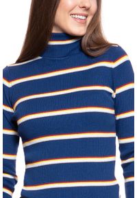 Wrangler - DAMSKI SWETER WRANGLER TURTLE NECK BLUE DEPTHS W8N0PWXJY. Kolor: niebieski #9