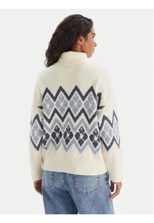 Roxy Golf Saltwater Lover ERJSW03673 Écru Regular Fit. Typ kołnierza: golf. Materiał: wiskoza