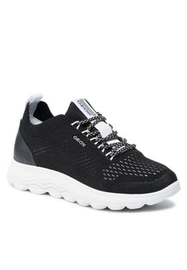 Geox Sneakersy D Spherica A D15NUA 0006K C9999 Czarny. Kolor: czarny. Materiał: materiał