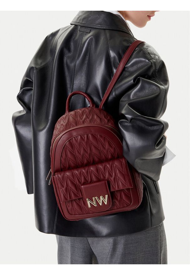 Nine West Plecak CEO-Astoria-Aura-LX10163 Bordowy. Kolor: czerwony. Materiał: materiał