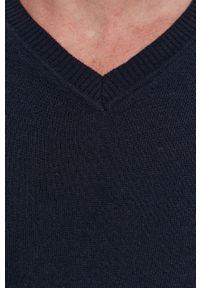 Sisley Sweter z domieszką wełny męski kolor granatowy. Okazja: na co dzień. Kolor: niebieski. Materiał: wełna. Długość rękawa: długi rękaw. Długość: długie. Styl: casual #4