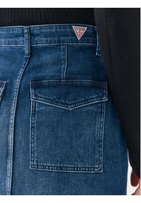 Guess Spódnica jeansowa Carlie W3YD0Q D55H1 Niebieski Regular Fit. Kolor: niebieski. Materiał: jeans, bawełna #4