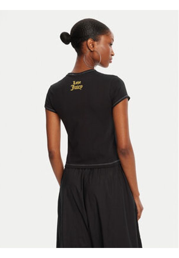Juicy Couture T-Shirt JCNCT225460 Czarny Regular Fit. Kolor: czarny. Materiał: bawełna
