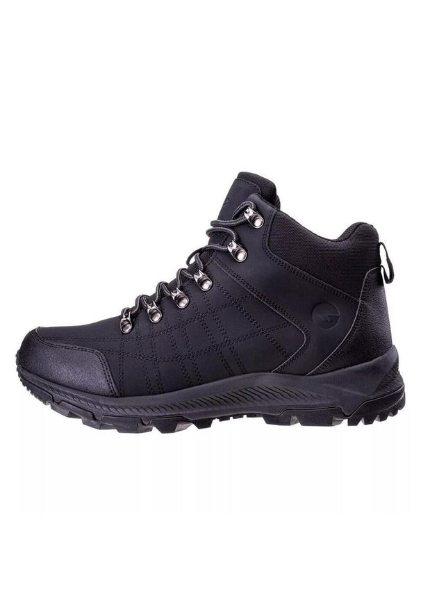 Hi-tec - Męskie Buty Turystyczne Hengelo Mid Cut. Okazja: na spacer. Kolor: czarny. Sport: turystyka piesza