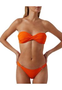 Melissa Odabash - MELISSA ODABASH - Pomarańczowy dół od bikini Martinique. Stan: obniżony. Kolor: pomarańczowy. Materiał: tkanina, materiał, prążkowany