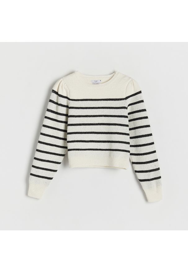 Reserved - Sweter w paski - Wielobarwny. Wzór: paski