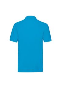 FRUIT OF THE LOOM - Męska Koszulka Polo Premium. Typ kołnierza: polo. Kolor: niebieski