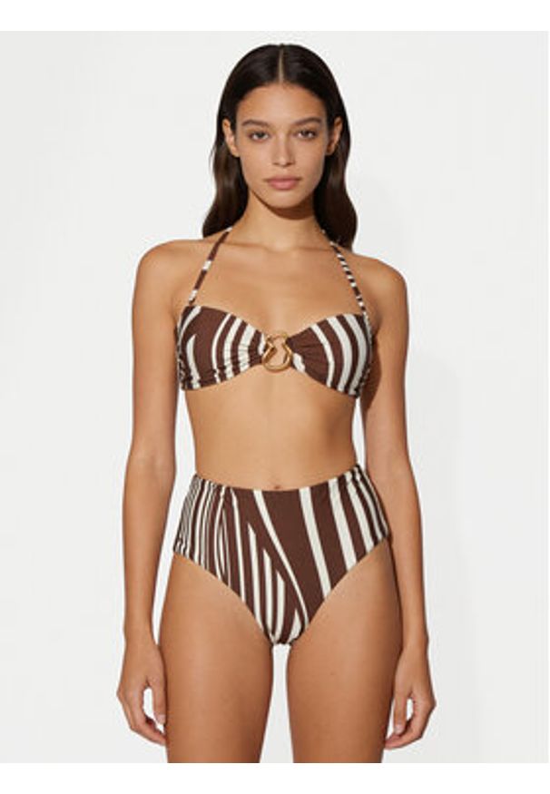 Seafolly Dół od bikini Coastline 40646-270 Brązowy. Kolor: brązowy. Materiał: syntetyk
