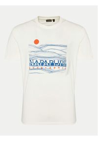 Napapijri T-Shirt S-Buti NP0A4INM Biały Regular Fit. Kolor: biały. Materiał: bawełna #5