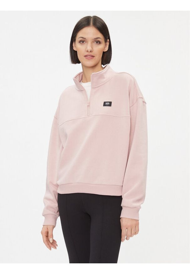 Vans Bluza Leighton Mock Neck Fleece VN000A5VZUL1 Różowy Regular Fit. Kolor: różowy. Materiał: bawełna, syntetyk