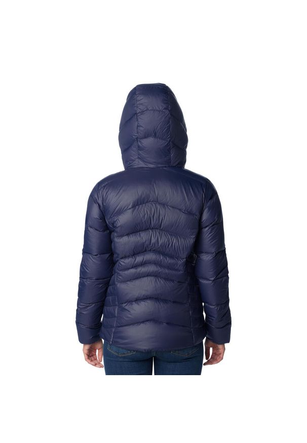 columbia - Kurtka puchowa damska Columbia Autumn Park Down Hooded. Kolor: niebieski. Materiał: puch. Sport: turystyka piesza