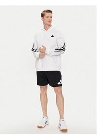 Adidas - adidas Bluza Future Icons 3-Stripes Full-Zip Hoodie IC8258 Biały Regular Fit. Kolor: biały. Materiał: bawełna #5