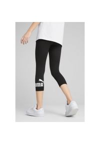 Puma - Damskie legginsy 3/4 z małym logo No. 1 ESS PUMA Black. Kolor: czarny. Materiał: guma. Wzór: nadruk
