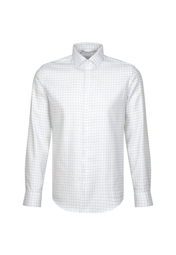 Seidensticker Koszula 01.642600 Biały Slim Fit. Kolor: biały. Materiał: bawełna