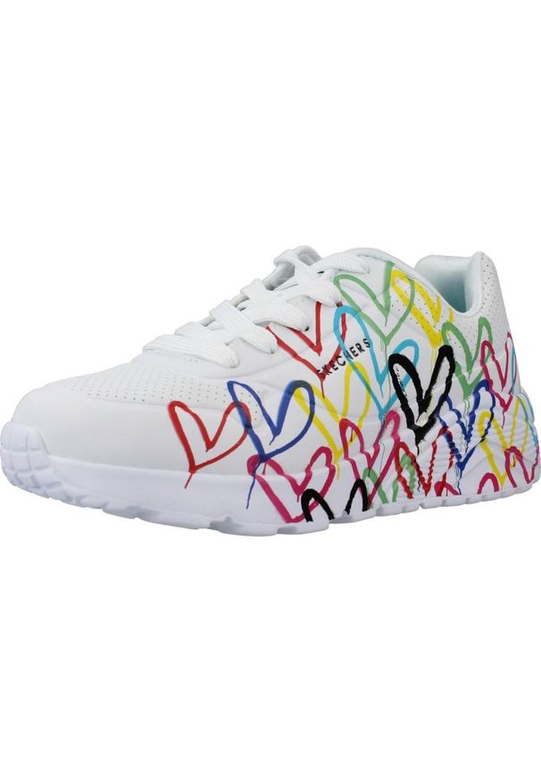 skechers - Buty SKECHERS UNO LITE Biały. Okazja: na co dzień. Zapięcie: sznurówki. Kolor: biały. Materiał: materiał, syntetyk, tkanina. Szerokość cholewki: normalna. Sport: turystyka piesza