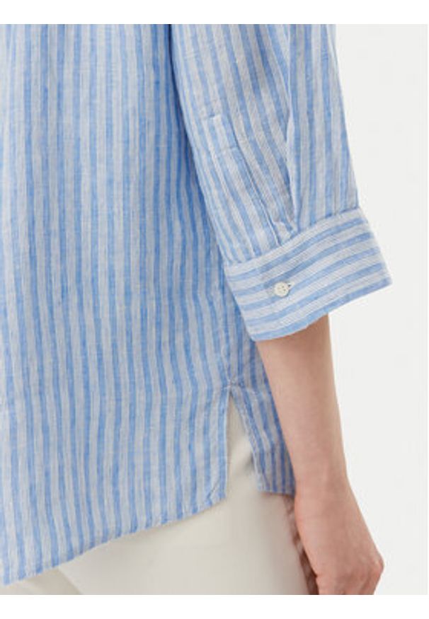 TOMMY HILFIGER - Tommy Hilfiger Koszula WW0WW46169 Niebieski Loose Fit. Kolor: niebieski. Materiał: len