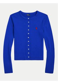 Polo Ralph Lauren Kardigan 211941175007 Niebieski Slim Fit. Typ kołnierza: polo. Kolor: niebieski. Materiał: bawełna #2