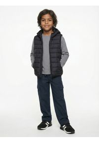 Sinsay - Spodnie straight leg z kieszeniami cargo - granatowy. Kolor: niebieski #1