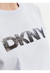 DKNY T-Shirt DP4T1035 Błękitny Regular Fit. Kolor: niebieski. Materiał: bawełna #5